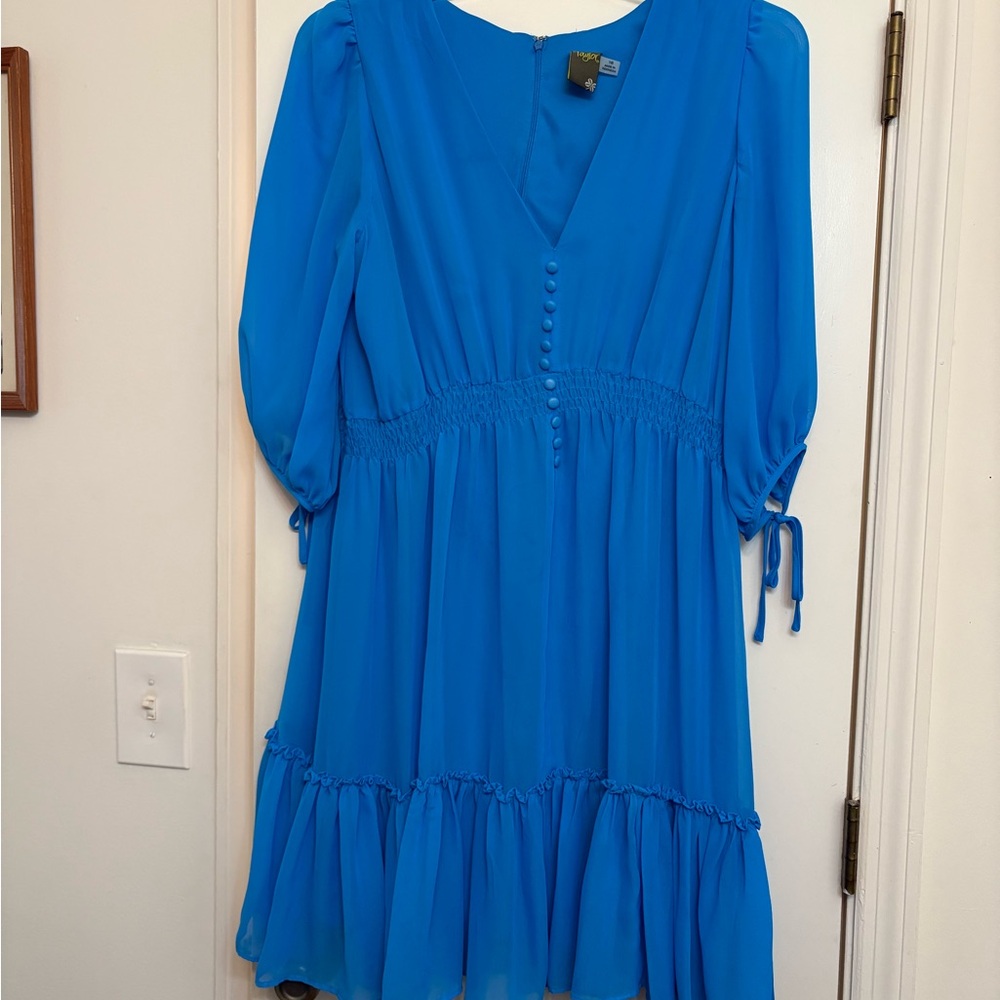 Taylor Bright Blue Sleeveless Dress
